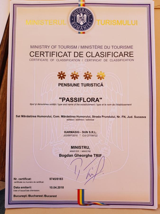 Pensiunea Passiflora Mînăstirea Humorului Buitenkant foto